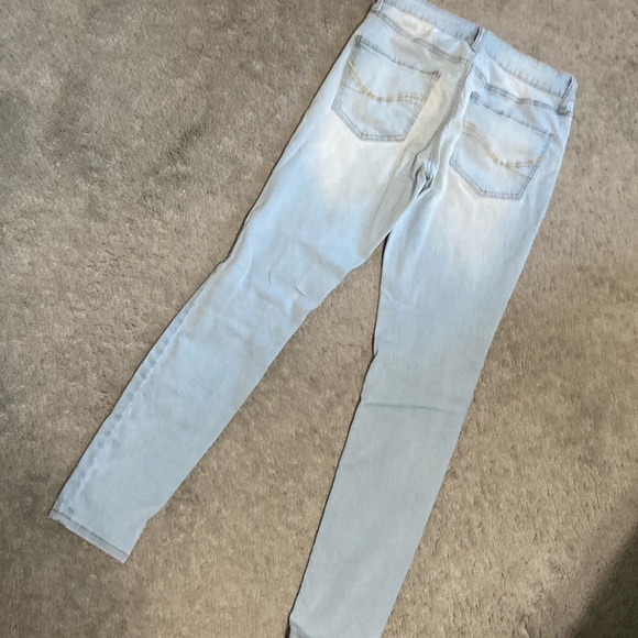 Juniors Women’s SO Size 7 Light Wash Blue Denim Super Skinny Jeggings - Picture 8 of 10